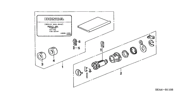 TSX SEDAN KEY CYLINDER KIT