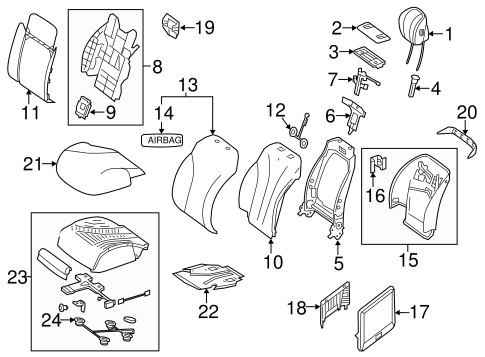 S550 PASSENGER SEAT COMPONENTS 4