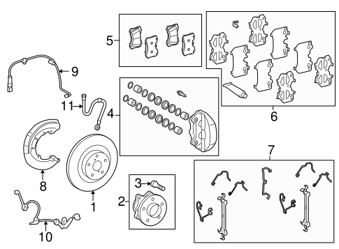 LS460 BRAKE COMPONENTS