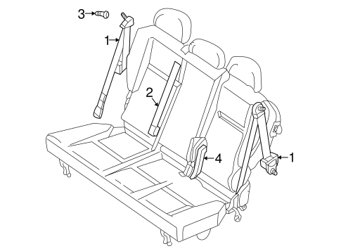 PT Cruiser REAR SEAT BELTS 2