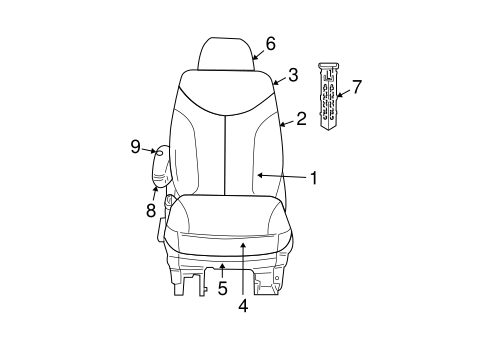 Town & Country FRONT SEAT COMPONENTS 2