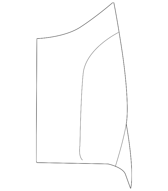 1JA611K2AA Деталь SEAT BACK COVER, LEFT