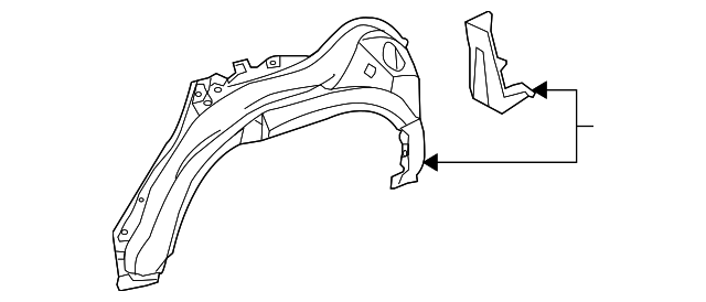 61631-60919 Деталь OUTER WHEELHOUSE, RIGHT