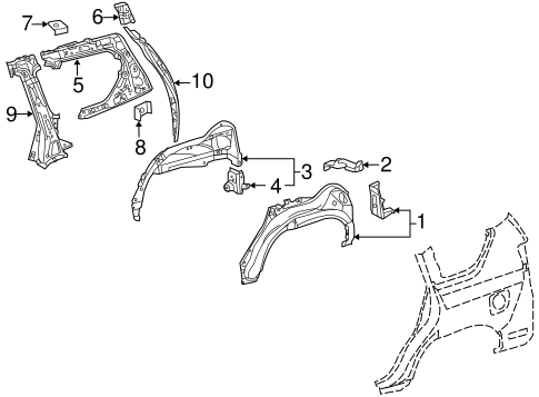GX460 INNER STRUCTURE