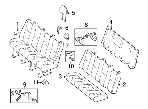 Sprinter 2500 REAR SEAT COMPONENTS 3