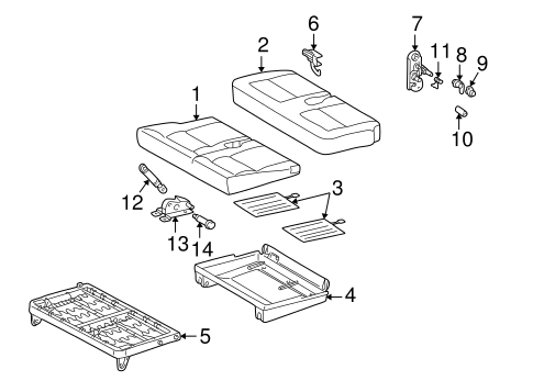 G500 REAR SEAT COMPONENTS 5