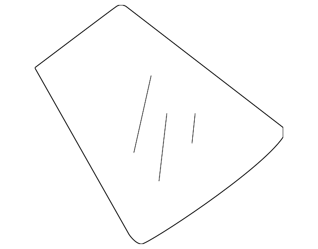 51-37-7-322-450 Деталь QTR GLASS, RIGHT