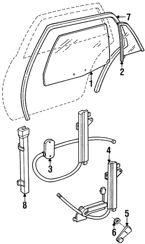 Monaco GLASS - REAR DOOR