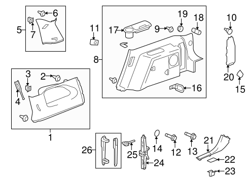 XL-7 INTERIOR TRIM - QUARTER PANELS