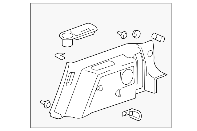 7621078J61 Деталь LOWER QTR TRIM, RIGHT