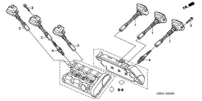 NSX IGNITION COIL - SPARK PLUG
