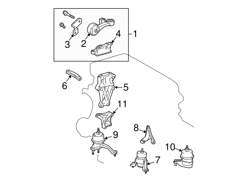 Highlander ENGINE & TRANS MOUNTING
