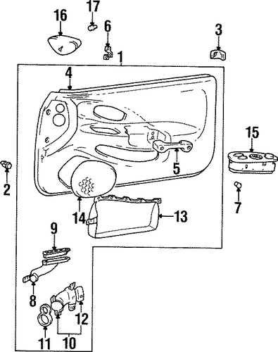 Tiburon INTERIOR TRIM - DOOR