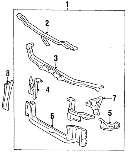 Celica RADIATOR SUPPORT
