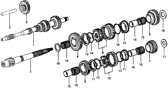 1978 Honda CIVIC 1200 COUPE SPRING SYNCHRONIZER - (23652634010) 1978 Honda CIVIC 1200 COUPE SPRING SYNCHRONIZER - (23652634010)