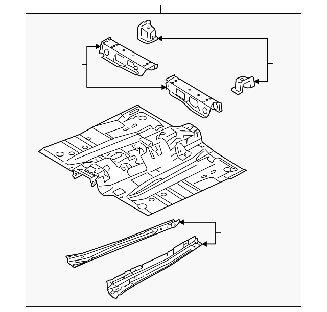 BPY0-53-60XJ Деталь FRONT FLOOR PAN