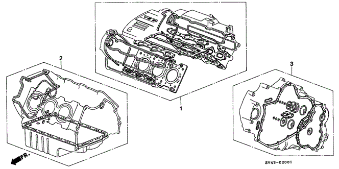 ENGINE/GASKET KIT (V6) for 1997 Honda ACCORD SEDAN #1