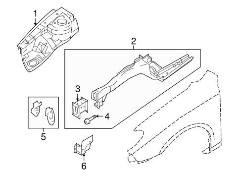 Elantra STRUCTURAL COMPONENTS & RAILS