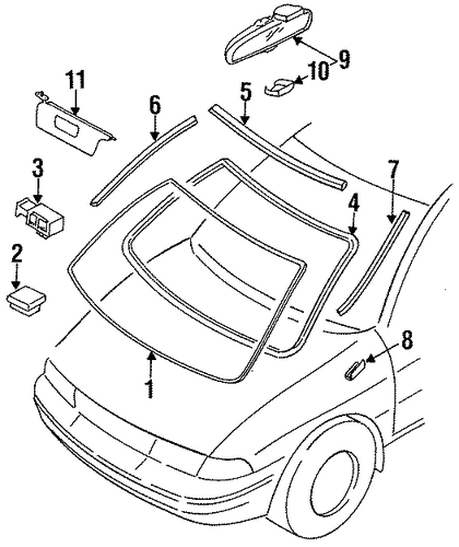 Sephia GLASS - WINDSHIELD