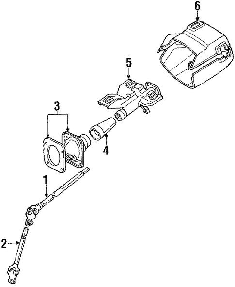 Tercel STEERING COLUMN & WHEEL