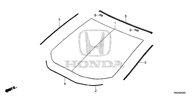 CIVIC SEDAN FRONT WINDSHIELD