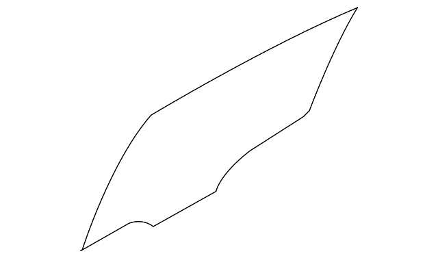 83411-3K000 Деталь DOOR GLASS, LEFT