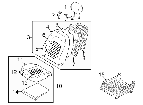 Elantra PASSENGER SEAT COMPONENTS