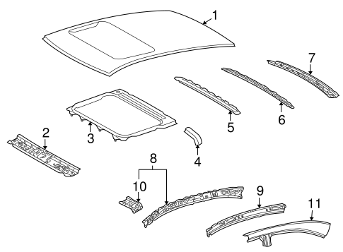 HS250h ROOF & COMPONENTS