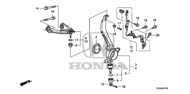 CHASSIS/FRONT KNUCKLE for 2009 Honda ACCORD COUPE #1