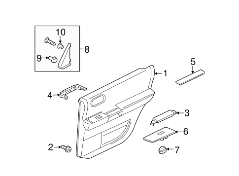 Endeavor INTERIOR TRIM - REAR DOOR