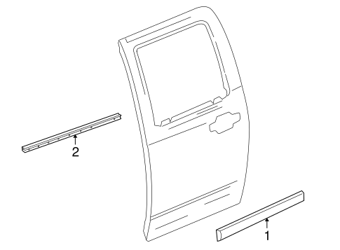 i-370 EXTERIOR TRIM - REAR DOOR