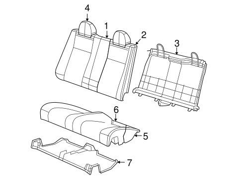 Sebring REAR SEAT COMPONENTS