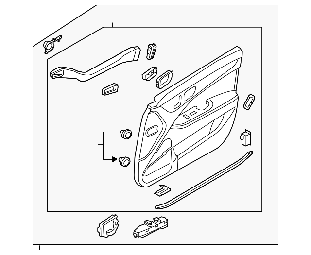 82301-3N701-W2R Деталь DOOR TRIM PANEL, LEFT