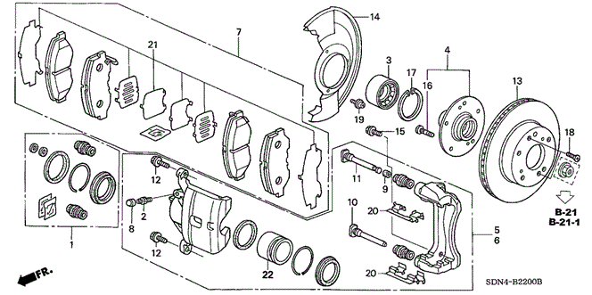 CHASSIS/FRONT BRAKE (1) for 2004 Honda ACCORD COUPE #1