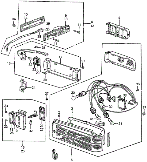 ELECTRICAL / EXHAUST / HEATER / FUEL/TAILLIGHT for 1983 Honda ACCORD HATCHBACK #1