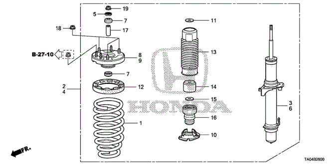 CHASSIS/FRONT SHOCK ABSORBER for 2009 Honda ACCORD SEDAN #1