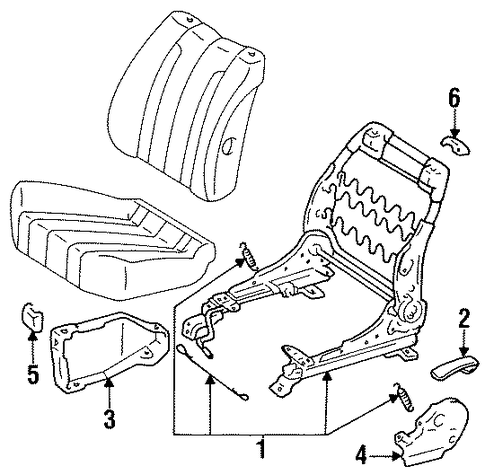 Previa FRONT SEAT COMPONENTS