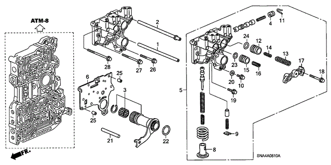TRANSMISSION - AUTOMATIC/REGULATOR BODY for 2006 Honda CIVIC SEDAN #1