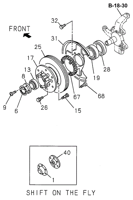 SLX FRONT HUB - ROTOR