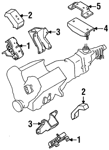 Rodeo ENGINE & TRANS MOUNTING