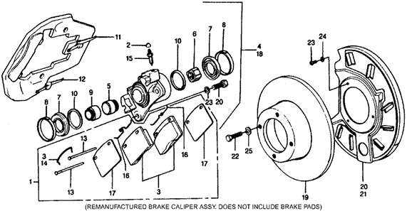 CHASSIS/DISK BRAKE for 1977 Honda CIVIC HATCHBACK #1