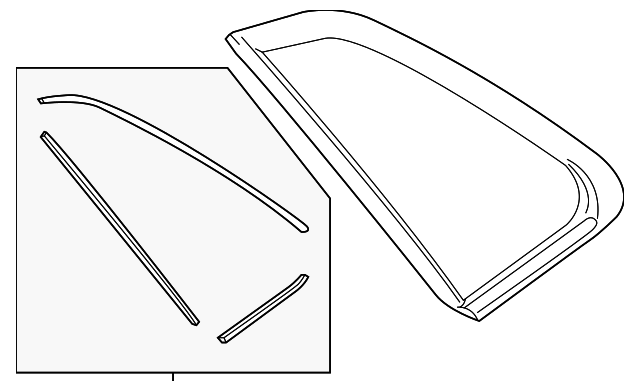 65249FG000 Деталь GLASS, RIGHT
