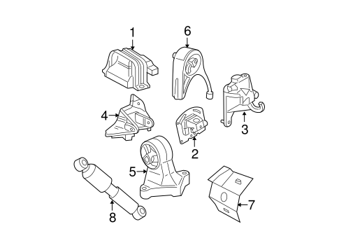 Sebring ENGINE & TRANS MOUNTING 2