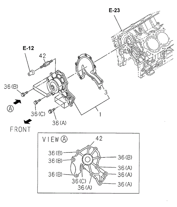 ENGINE/WATER PUMP for 1999 Honda PASSPORT #1
