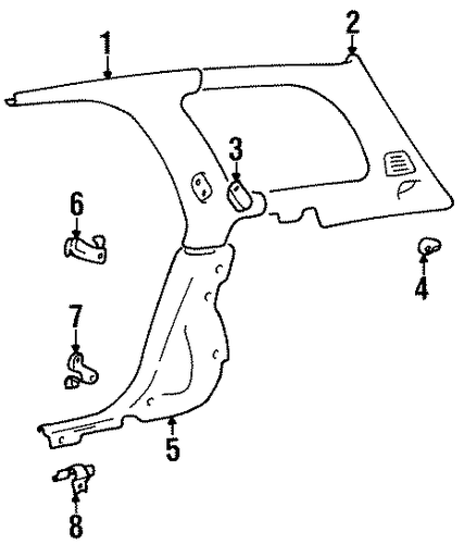 Elantra INTERIOR TRIM - QUARTER PANELS 2