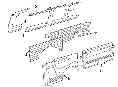 Express 2500 INTERIOR TRIM - SIDE PANELS 2