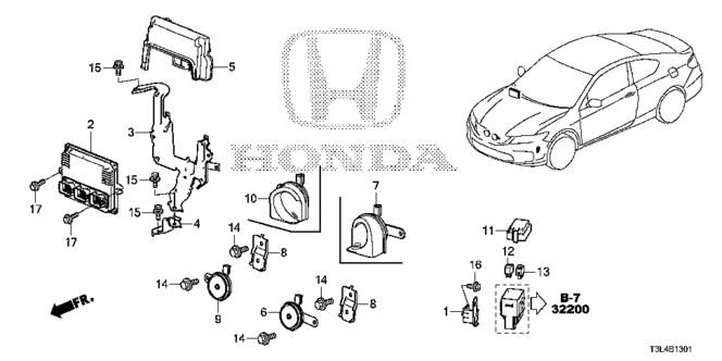 ACCORD COUPE CONTROL UNIT (ENGINE ROOM) (1) (V6)