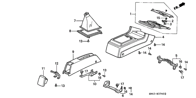 INTERIOR / BUMPER/CONSOLE (1) for 1991 Honda ACCORD SEDAN #1
