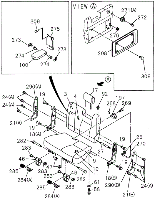 SLX REAR SEAT (L.)