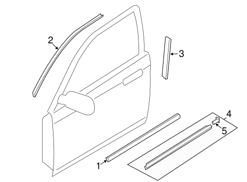5 EXTERIOR TRIM - FRONT DOOR